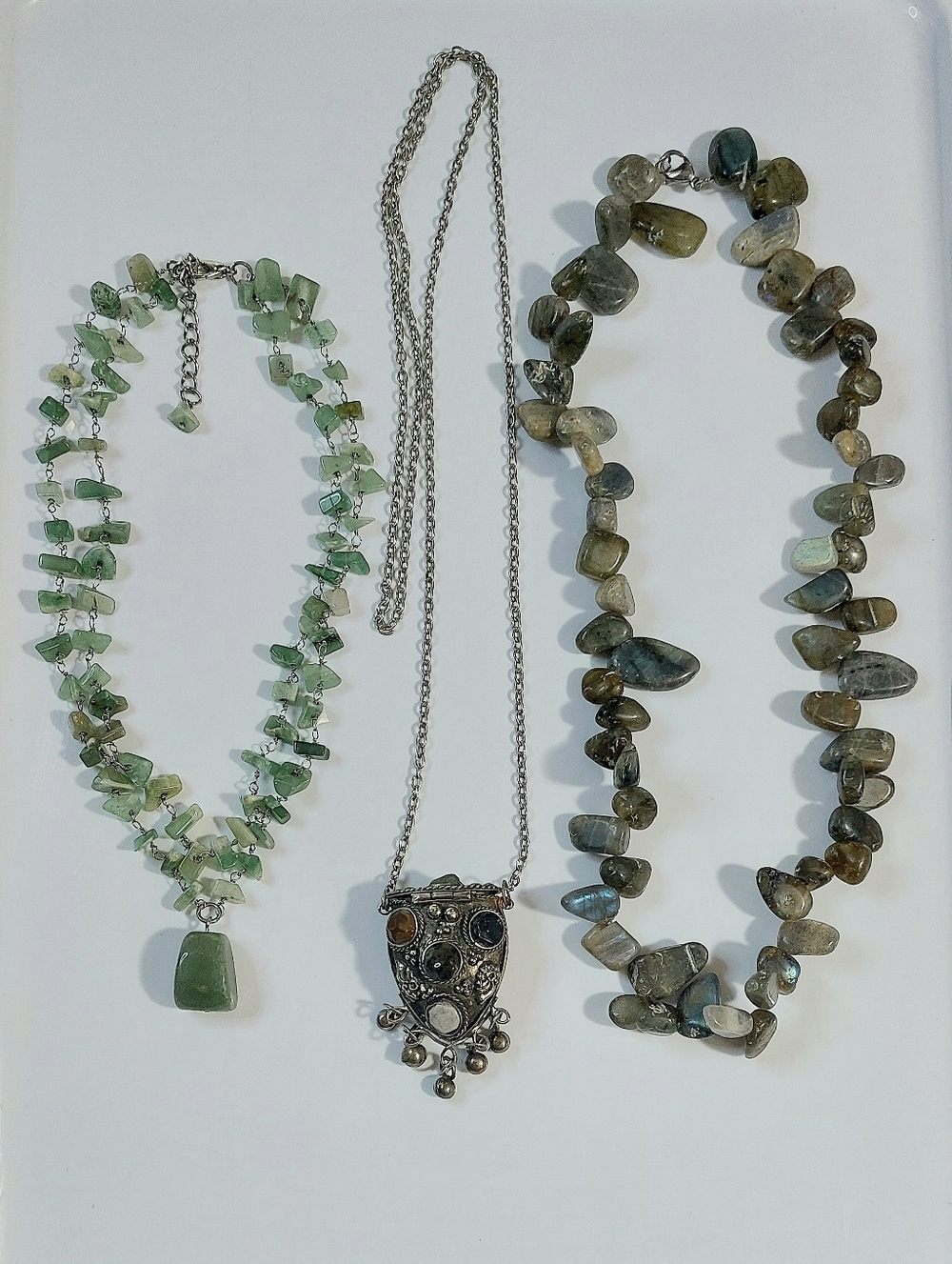Sajai, Labradorite, Green Aventurine - Womens Vintage Necklace Lot